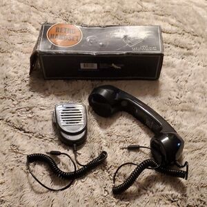 Retro Handset Black Phone & CB Radio Accessory Pack